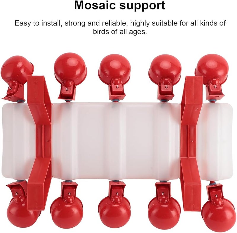 GLOGLOW4uovm6frg9 11 Automatic Chicken Waterer Dispenser 10L Large Capacity With 10 Cups - Image 3